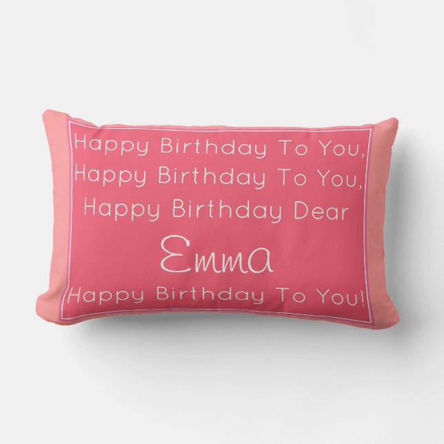 Happy Birthday Song Pillow (Front)