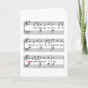 Happy Birthday Song with Name Card