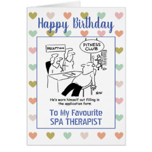 Happy Birthday Spa Therapist Cards