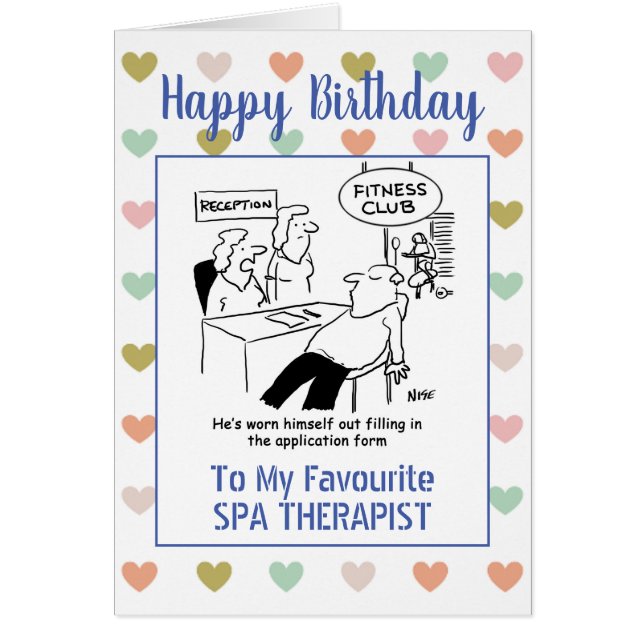Happy Birthday Spa Therapist Cards (Front)