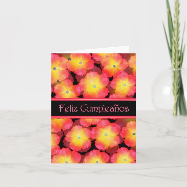 Happy Birthday Spanish w/ blank inside Card (Front)