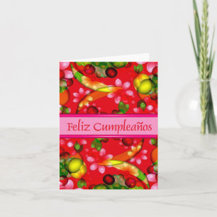 Happy Birthday Spanish w/ blank inside Card