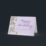 Happy Birthday Special Friend Morning Glory Flower Card<br><div class="desc">Send a special friend happy birthday wishes with this card featuring watercolor morning glory flowers and a touch of white lace patterning.</div>