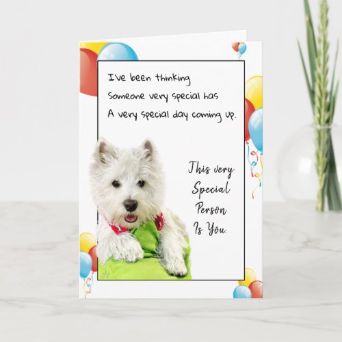 Happy Birthday Special Friend With A Westie Card