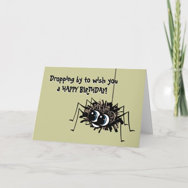 Happy Birthday Spider Card (Front)