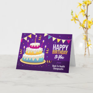 Happy Birthday Spine Candles Chiropractic Card
