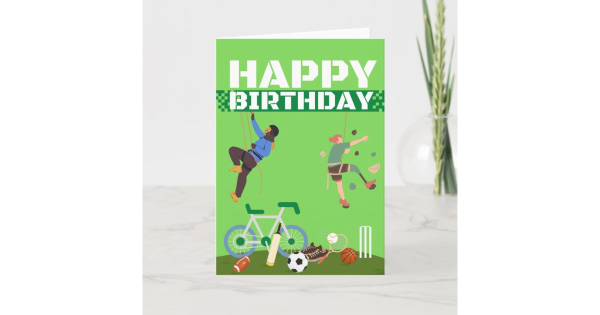 Happy Birthday Sports Card Zazzle