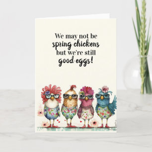Happy birthday spring chicken holiday card