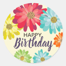 Happy Birthday spring flowers