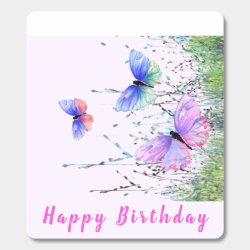 Happy Birthday _ Spring Joy _ Colorful Butterflies Breath Savers Mints