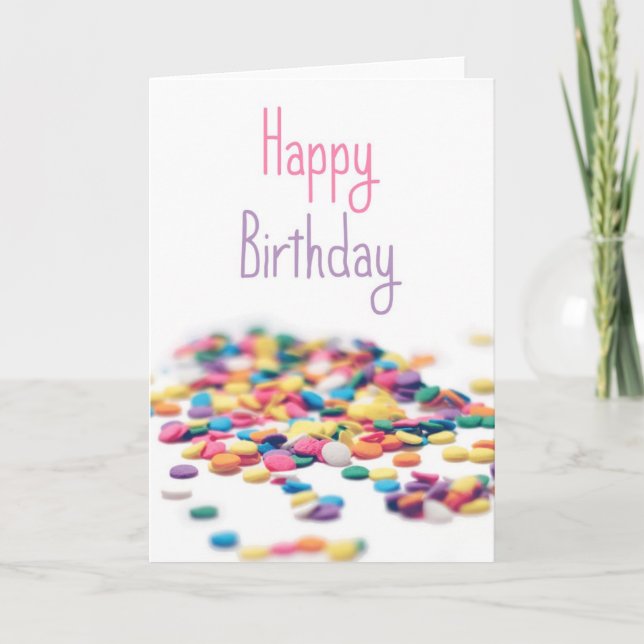 Happy Birthday Sprinkles Card (Front)