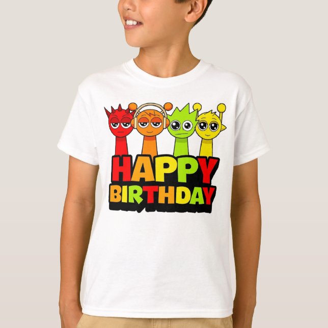 Happy Birthday Sprunki - Simon Oren Raddy T-Shirt (Front)