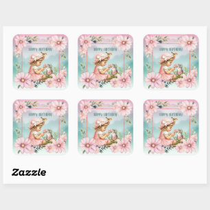 Happy Birthday  Square Sticker