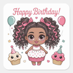Happy Birthday Square Sticker