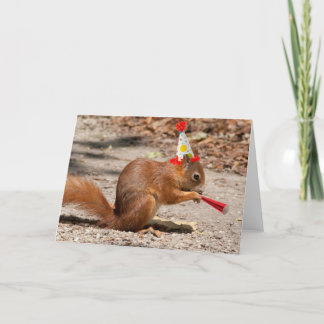 Happy Birthday Squirrel Card
