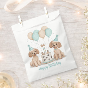Happy Birthday Standard Poodle Dogs Favor Bag