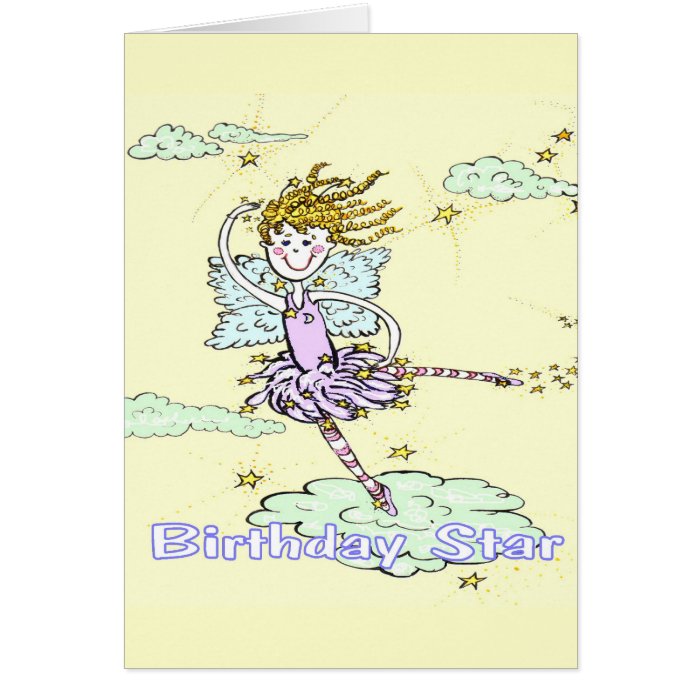 Happy Birthday Star Fairy Greeting Card