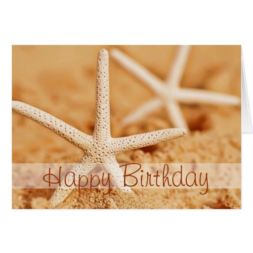 Happy Birthday Starfish Card | Zazzle