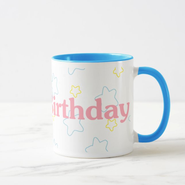 Happy Birthday Stars Mug (Right)