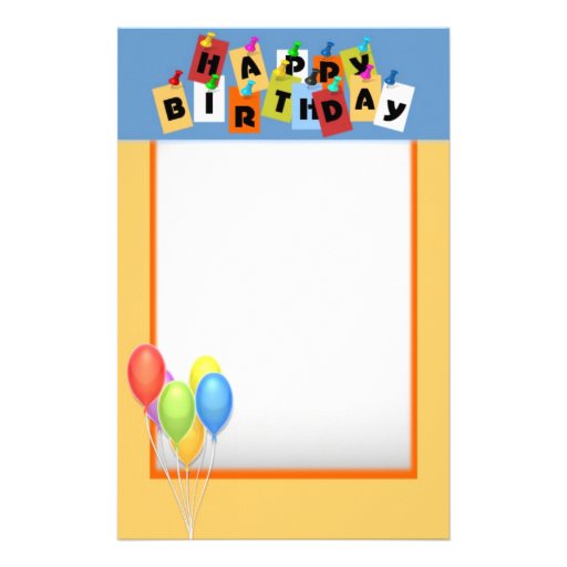 Happy Birthday Stationery | Zazzle