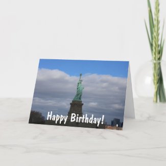Happy Birthday Statue of Liberty NYC Card