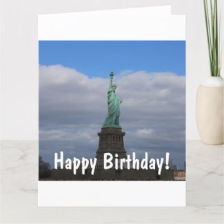 Happy Birthday Statue of Liberty NYC Card