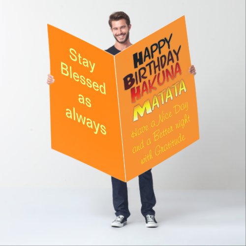 Happy Birthday Stay Blessed with a nice day  Card