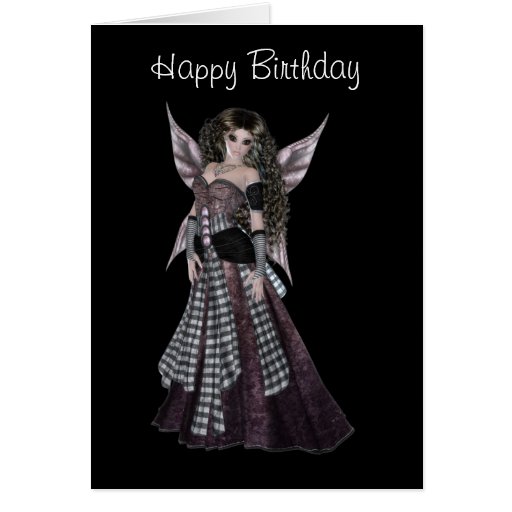 Happy Birthday Steampunk style fairy faerie Card | Zazzle