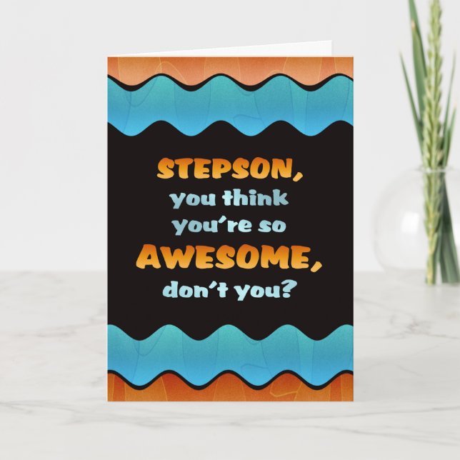 Happy Birthday Stepson Card /Awesome Stepson Card (Front)