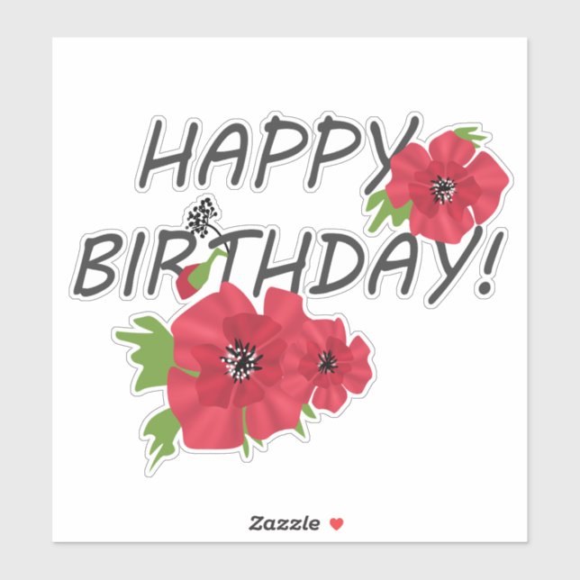 Happy birthday! sticker (Sheet)