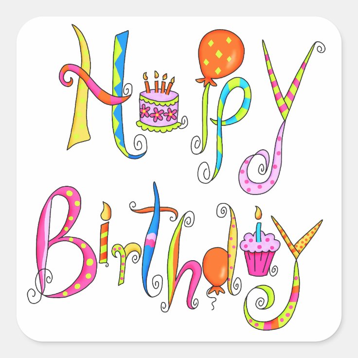 Happy Birthday Sticker Zazzle