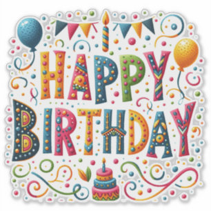 Happy Birthday Sticker