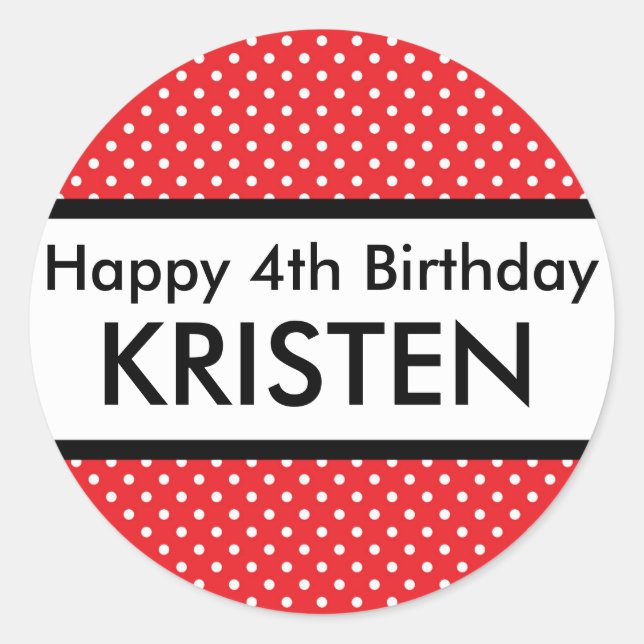 Happy Birthday Sticker (Front)