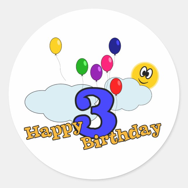 Happy Birthday Sticker (Front)