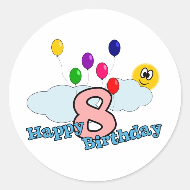 Happy Birthday Sticker (Front)