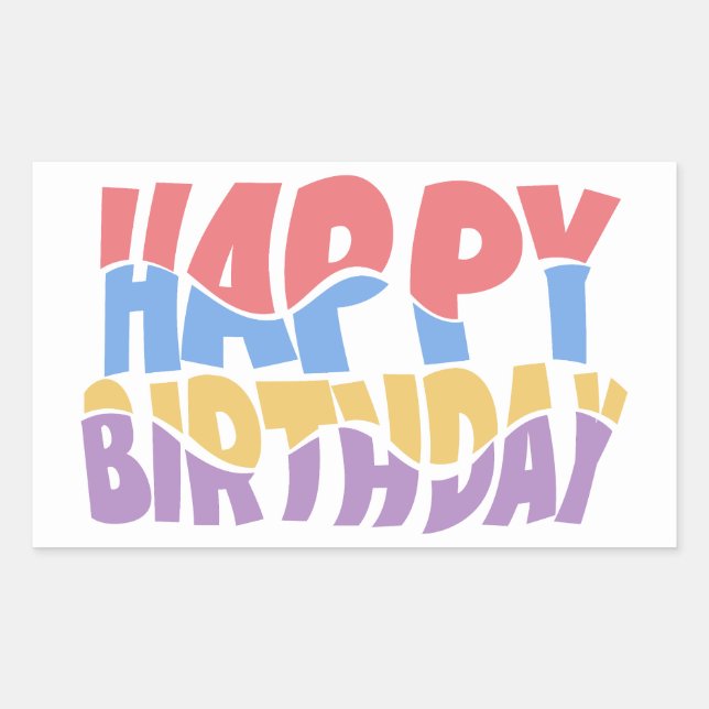 Happy Birthday Sticker (Front)