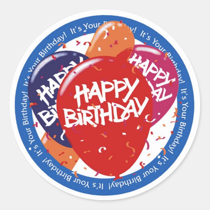 Happy Birthday Sticker Zazzle