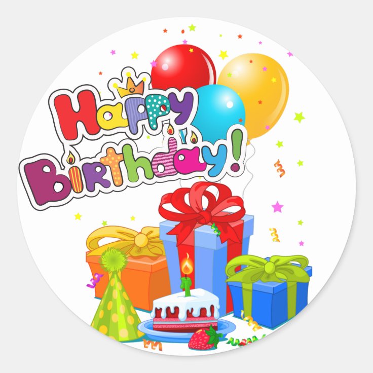 Happy Birthday Sticker Zazzle