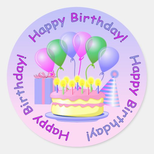 Happy Birthday Sticker | Zazzle