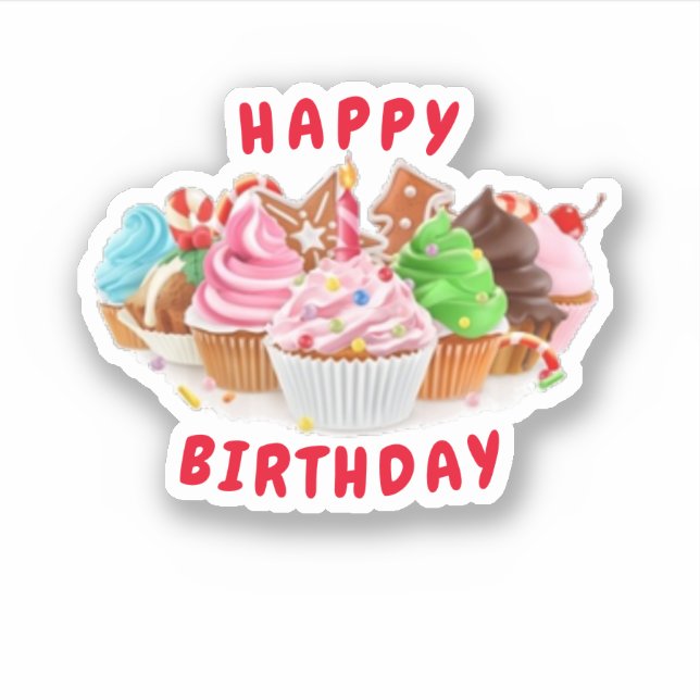 Happy birthday sticker (Front)
