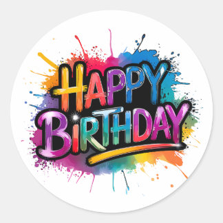 Happy Birthday Sticker Design