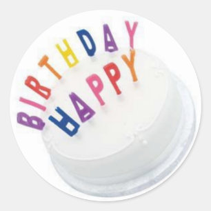 Happy Birthday Sticker LARGE