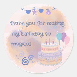 Happy Birthday Sticker – Party Favor & Gift Packag
