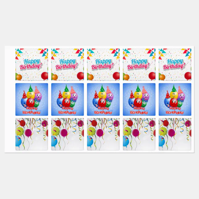 Happy Birthday STicker Sheet | Zazzle