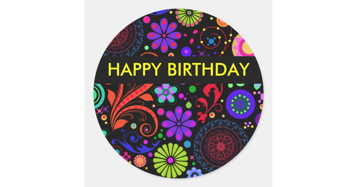 Happy Birthday Stickers Zazzle com