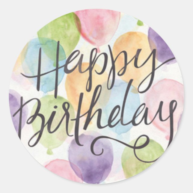 Happy Birthday Stickers (Front)