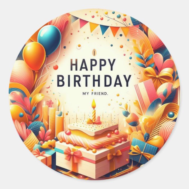 Happy Birthday stickers (Front)