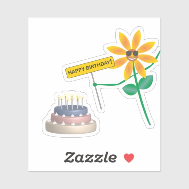 Happy birthday stickers party  (Sheet)