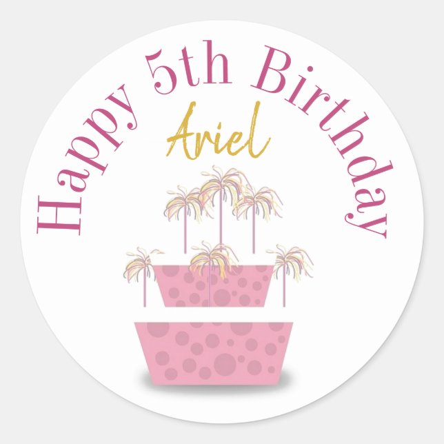 Happy birthday stickers personalized (Front)