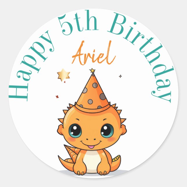 Happy birthday stickers personalized (Front)